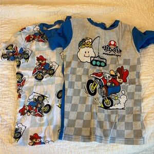 Nintendo Blue and Gray Kids Pajama Tops